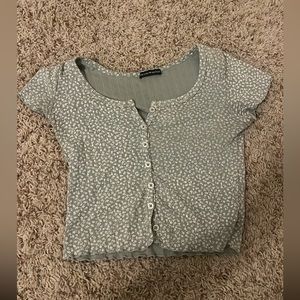 RARE green floral zelly top brandy melville